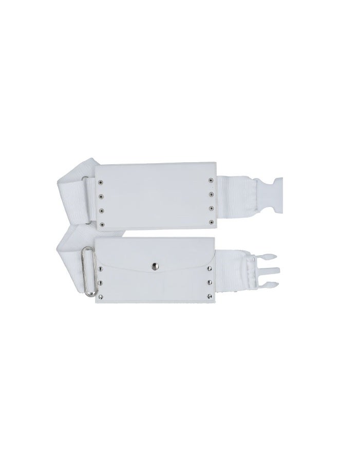 راحمة كوليكشنز حزام إحرام آمن للرجال للحج والعمرة | غير مخيط وقابل للتعديل، مقاس حر (حتى 114 سم)، حزام أساسي للحج، لون أبيض، جيبان مضادان للسرقة وجيب للهاتف، معدات مبتكرة للحج والعمرة - Image 3